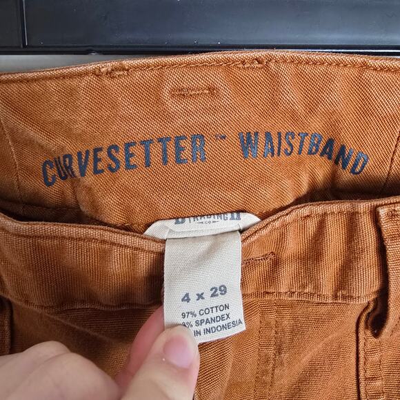 Duluth Trading Co Curvesetter Waistband Cargo Pants Orange Size 4 - Picture 3 of 3